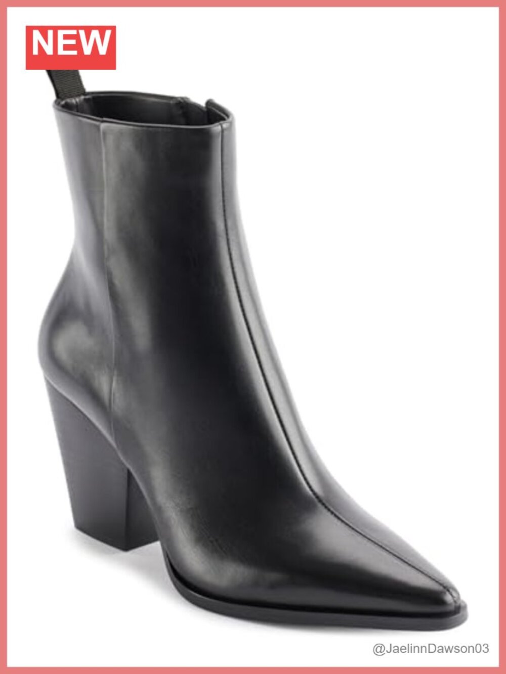 Keslyn Western Heeled Ankle Bootie Leather Round Toe Mid-Heel Fall Boot